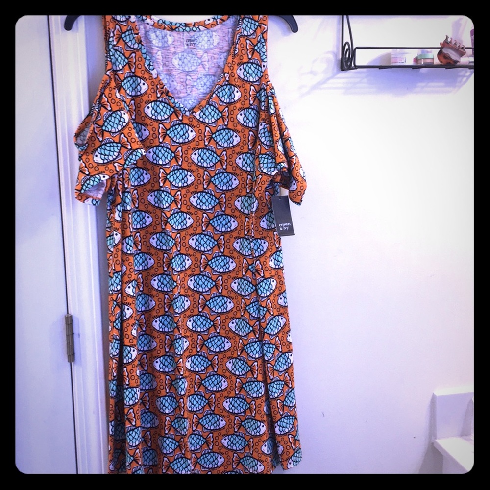 Crown & Ivy Fish print dress.